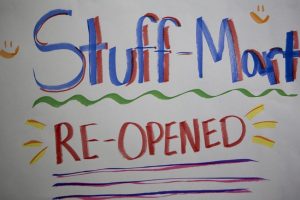 Stuff mart re-opens, Oct. 15.