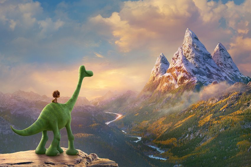 The Good Dinosaur features beautiful visuals, lackluster plot line