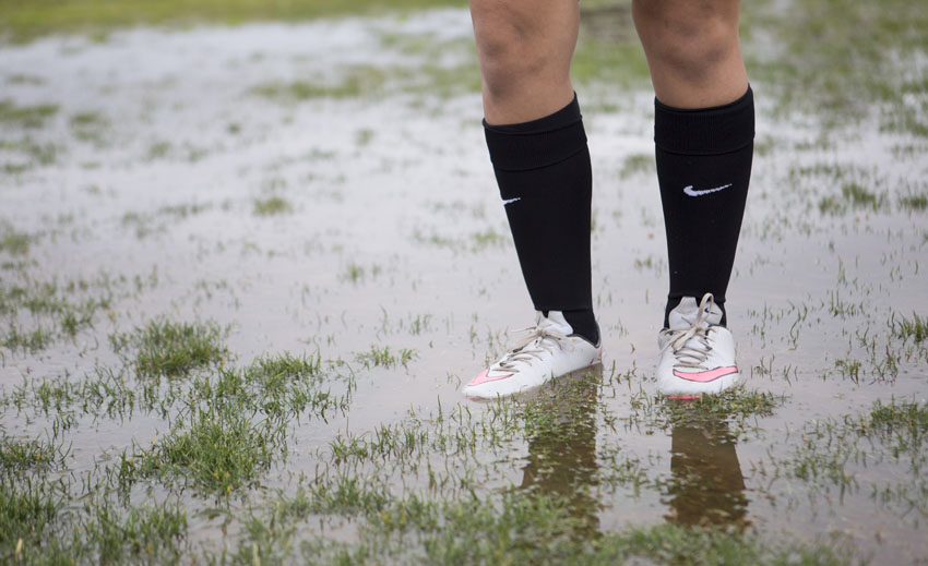 Soccer game canceled due to rain