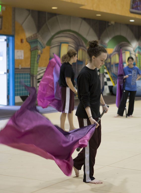 Winter guard prepares for competition