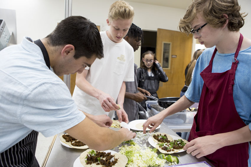 Home Economics classes prepared tacos for Cinco de Mayo.