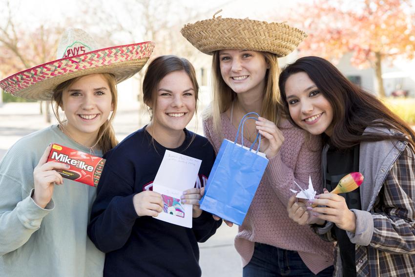 Spanish students celebrate the holidays