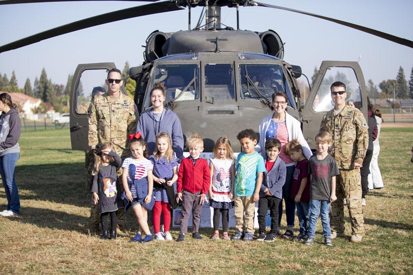 UH-60L Blackhawk lands on campus