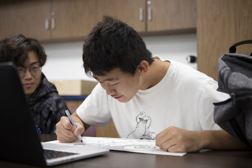 Zeilang (Luke) Wu started attending Fresno Christian his freshman year after coming to the U.S. from China. 