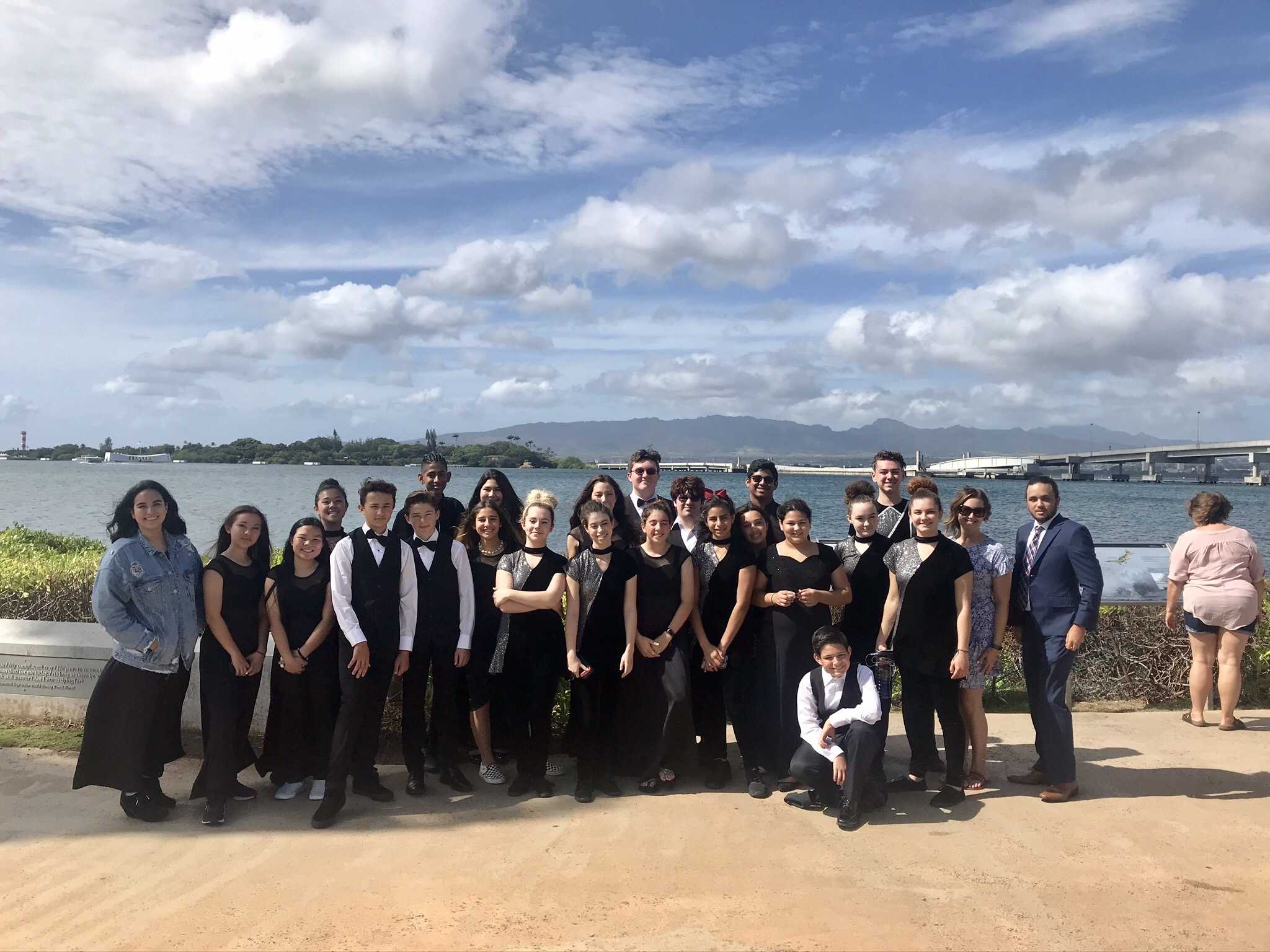 Campus band performs at Pearl Harbor