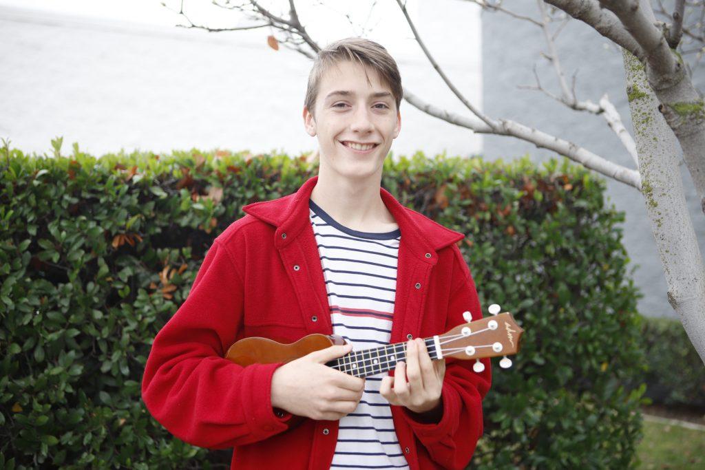 Junior Riley Goldsborough taught himself the ukulele from of youtube videos. 