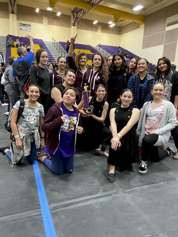 Color guard competes in SVWAA during their winter guard season, Feb. 1. This is one of the three competition the team was able to participate in before the cancellation. 