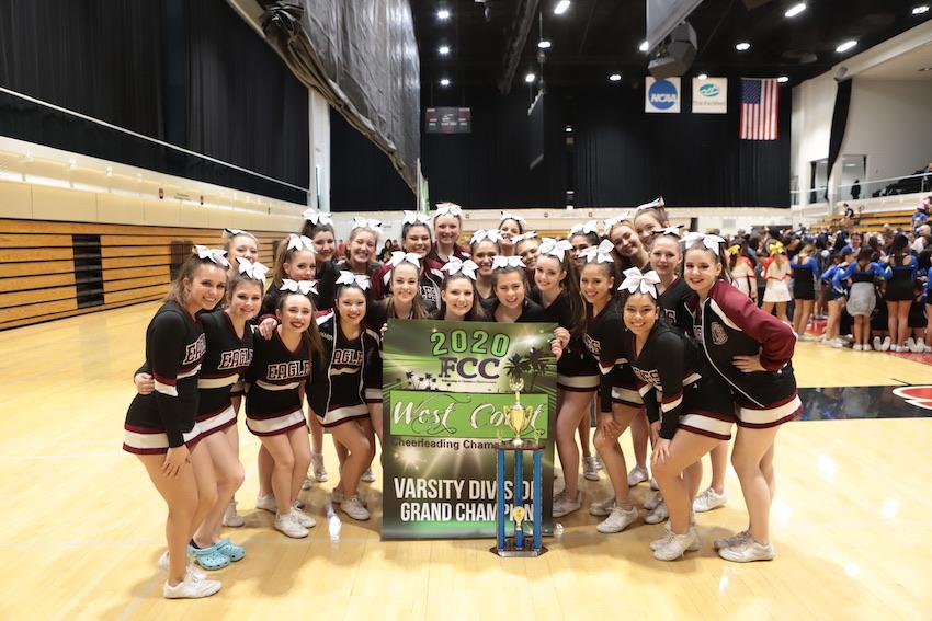The FCS cheerleading team won grand championships at the FCC West Coast Championships., Feb. 2.