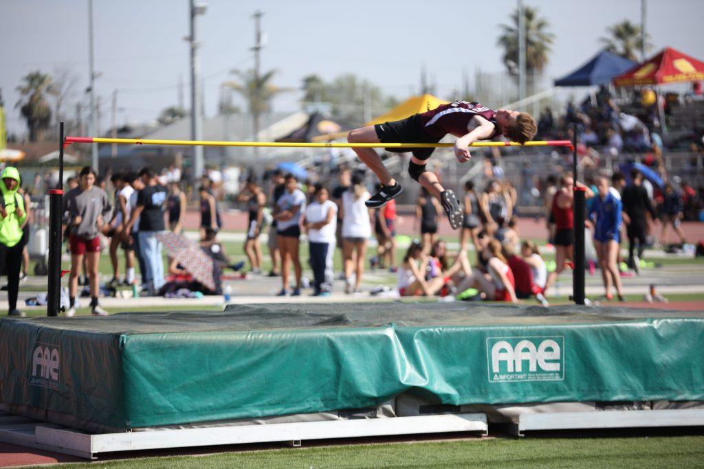Jacob Hyatt, 21, breaks the high jump record by jumping 66, Feb. 29. 