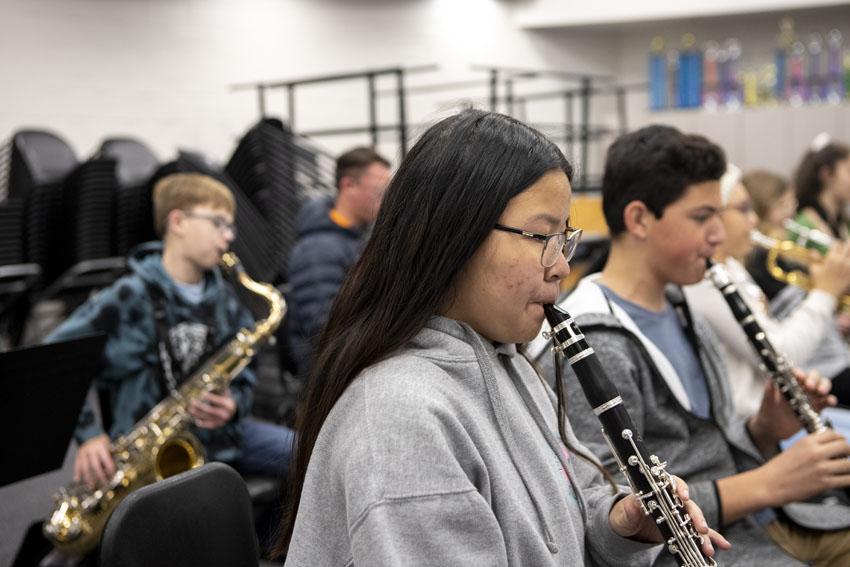 High school band rehearses for their upcoming performances, Nov.10.