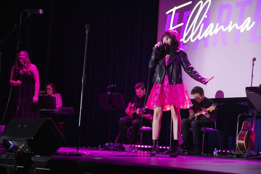 Ellianna Gonzalez, 23, sings Heartbreaker by Pat Benatar for the Valentines Concert, Feb. 12.