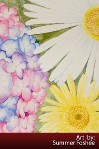 Feature Art No. 4, 2021-22: Watercolor flowers
