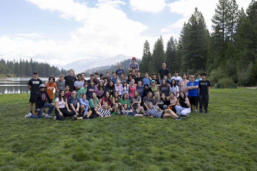 Seniors partake in various team bonding games and activites, such as ropes course on their annual Hume Lake retreat,