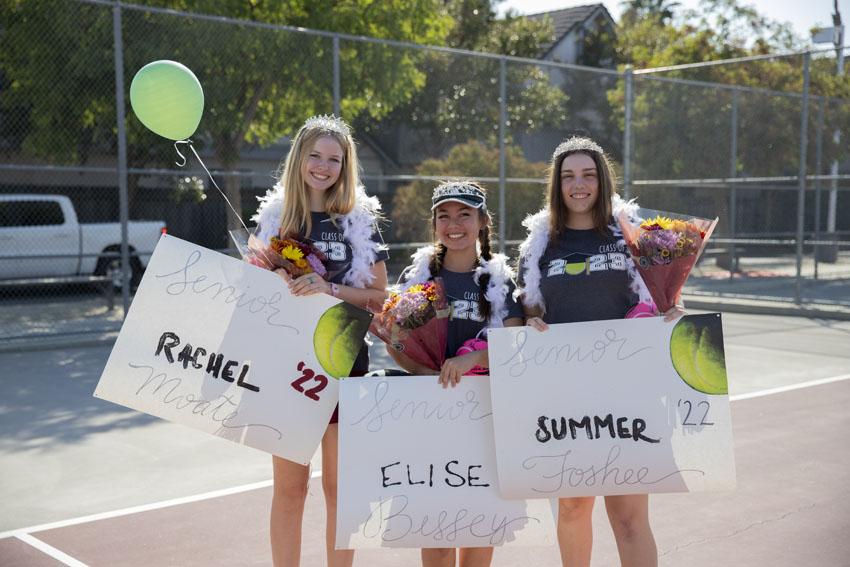 Seniors (left to right) Rachel Moate, Elise Bessey and Summer Foshee