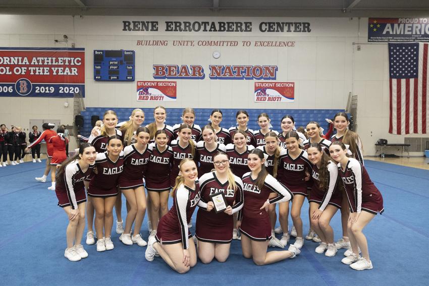 Varsity cheer places third in first competition