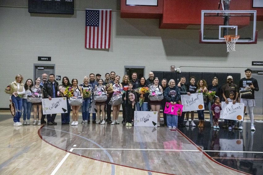 Basketball and cheer seniors recognized on senior, Feb. 2.