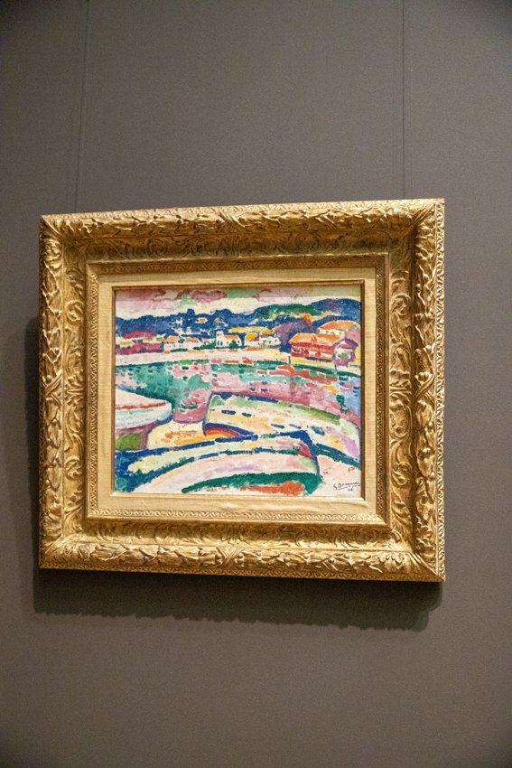 A painting is displayed in the Impressionist section of galleries at the Met.