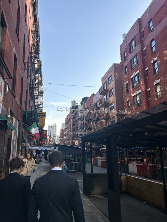 Students explore Little Italy and try out local eateries. 