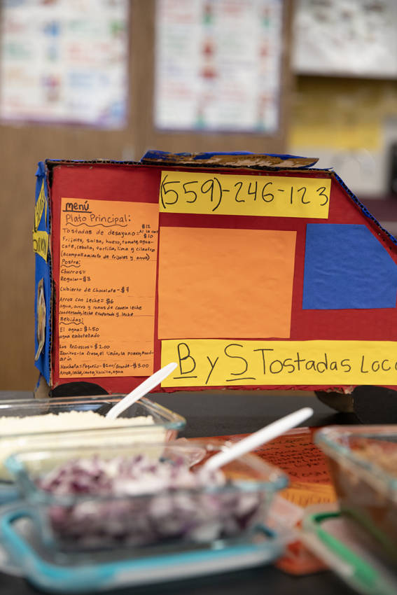 Students created their trucks from cardboard and paper, Jan. 31. 