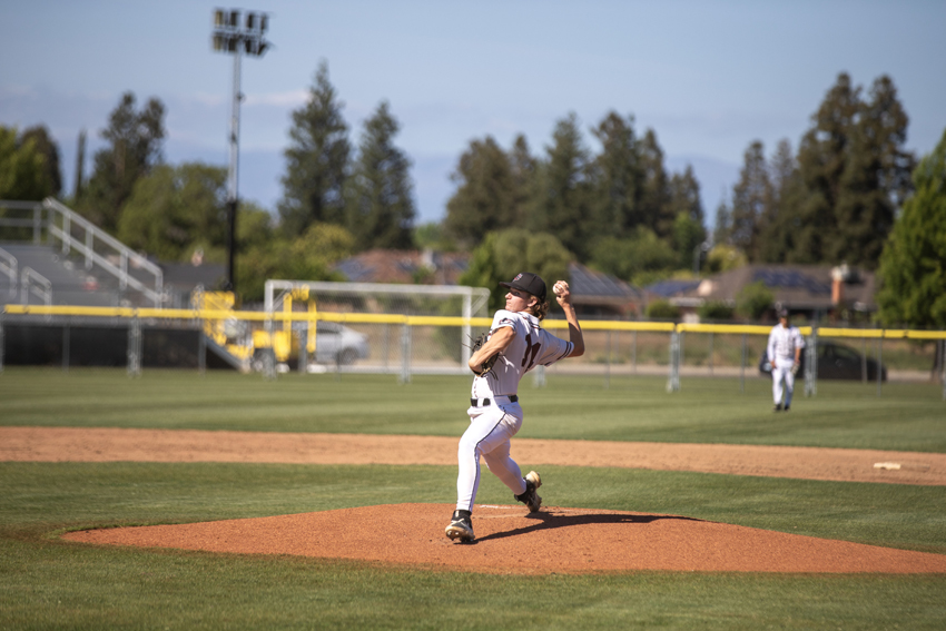 Jake Hull, 24, winds up for the pitch, May 7.