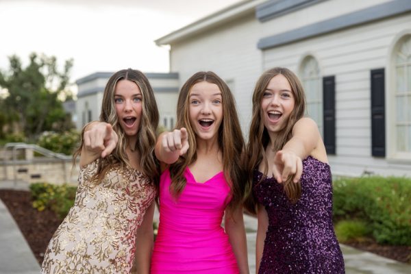 Freshmen princess candidates (left to right) Tatum McQuown, Elle Johnson and Kenna Sherfield.