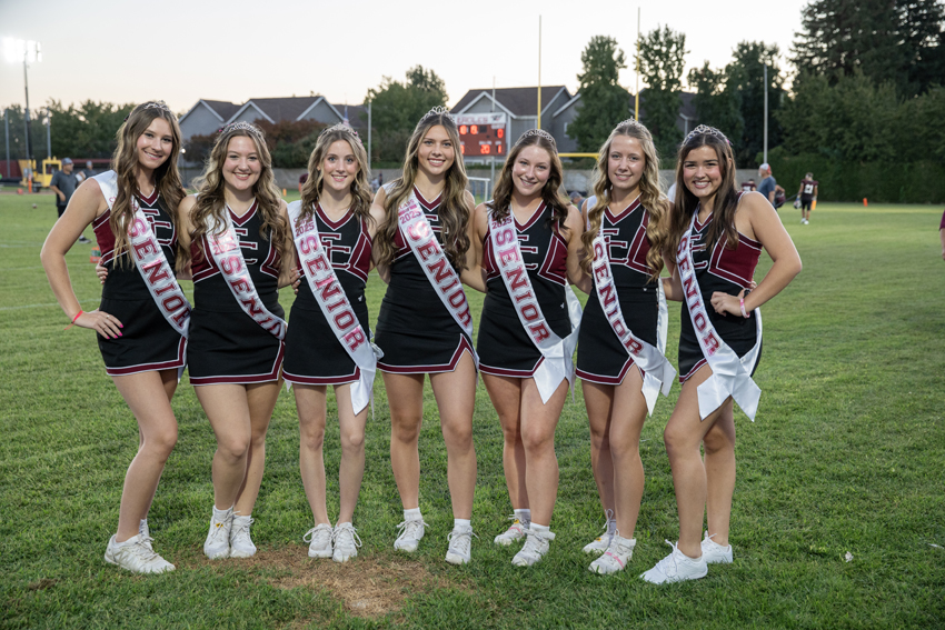 Congratulations to this year's senior cheerleaders, Oct. 4. 