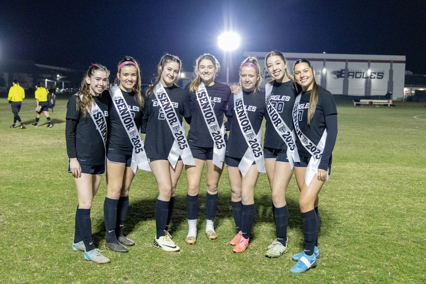 Senior girls are honored during their soccer game vs Chowchilla, Jan. 31.