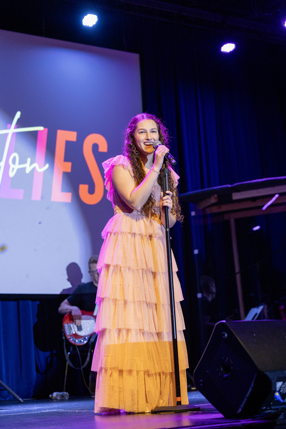 Lyla Hinton '25 performed for the first and last time in the Valentines Day Concert. 