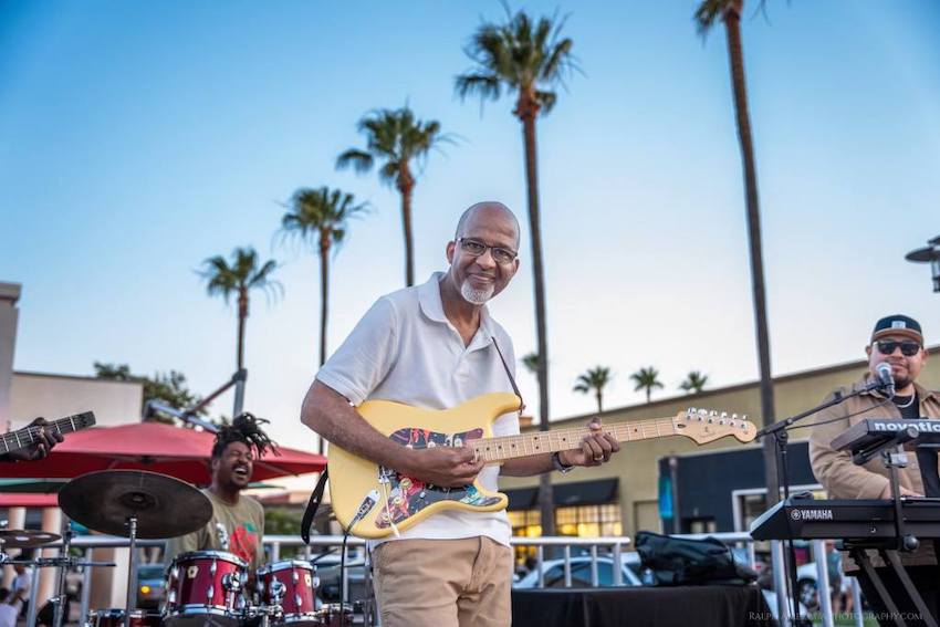 Bobby Griffin Jr. shares his musical talent with the local crowds at Fashion Fair Mall. 