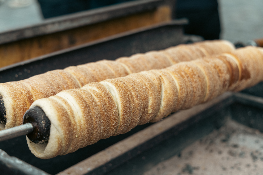 Despite being a staple in the Prague market place, the chimney cakes are actually a Hungarian dessert.  