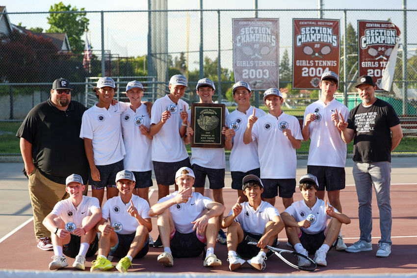 Three-peat for the FC boys tennis team winning the CIF Central Section Div. III Championship.