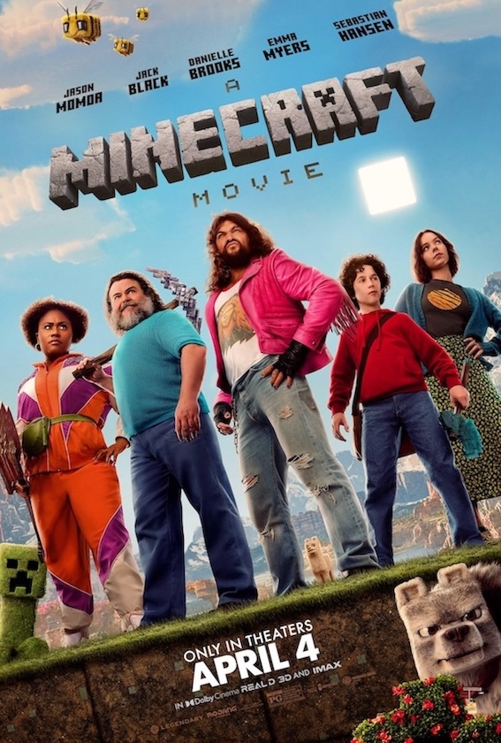 "A Minecraft Movie" released April 4, 2025 grossing $163 million opening weekend.