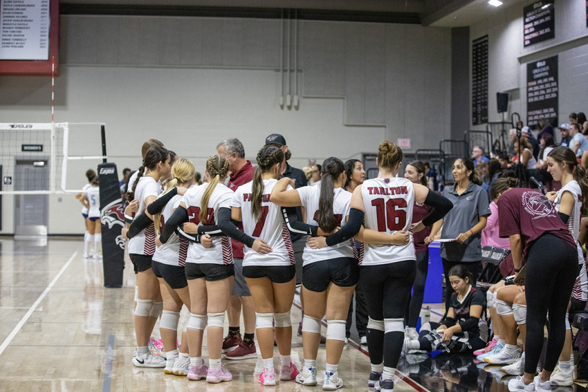 The girls volleyball team starts off the season against Bullard High School.