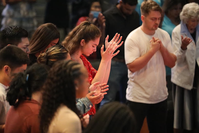Bella Barrett, '26, fuels the fire of faith in her peers by serving on both the Fresno Christian worship team and the worship team at Peoples Church's youth program, The Chase.