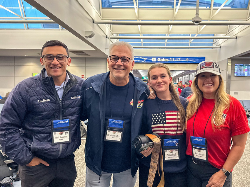 Feather media editor, Selah Neal, and Feather Adviser, Kori James, join KMJ host Christopher Gabriel and KSEE24 news anchor Rhett Rodriguez as the official media team on flight #33. 