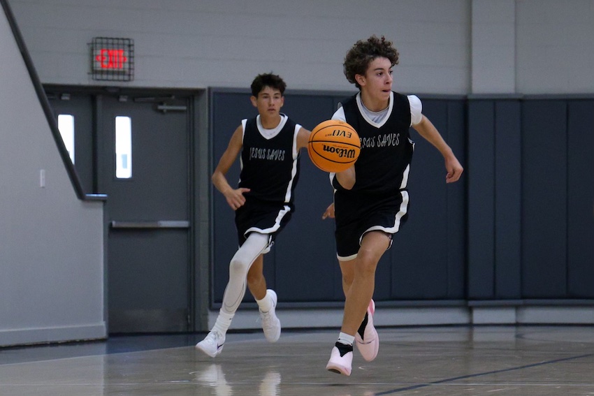 (Left to right) Noah Mena, '28, and Andrew Awad, '29, put in the work during summer season to prepare for league play.  
