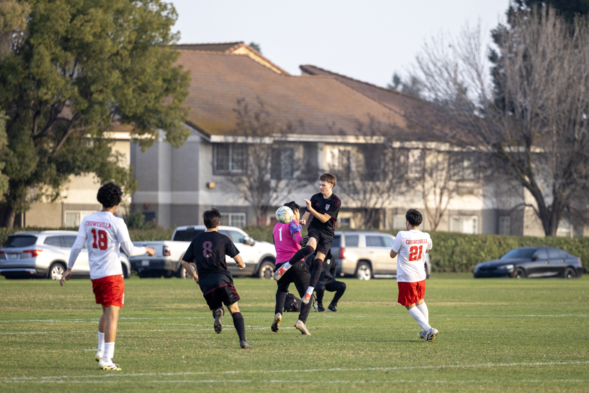 Landon Siebeneicher, '28, played on the JV boys' soccer team for non-league, then scored goals and had major contributions in varsity games to finish the season.