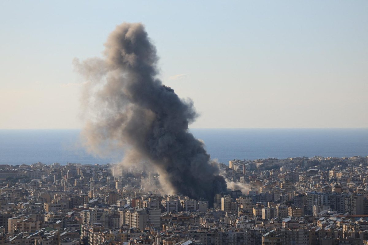 Smoke billows after an Israeli strike on Beirut's southern suburbs, following an escalation between Hezbollah and Israel amid the U.S.-Israeli conflict with Iran, Lebanon, March 2, 2026. REUTERS/Mohamed Azakir