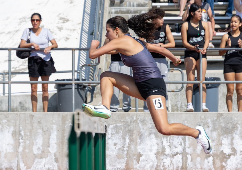 Kayla Castro, '27, competes in hurdles and relay, proving a crucial member of the 2026 Track and Field team.