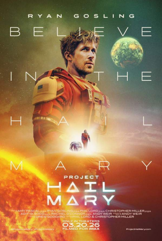 "Project Hail Mary" released in United States theaters, March 19, and has recieved a 95% on Rotten Tomatoes.