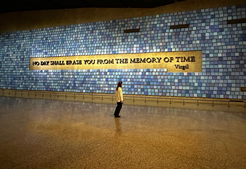 The 9/11 Memorial serves as a beacon of remembrance for all those lost in the tragic events of 2001.